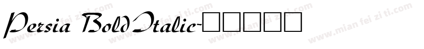 Persia BoldItalic字体转换